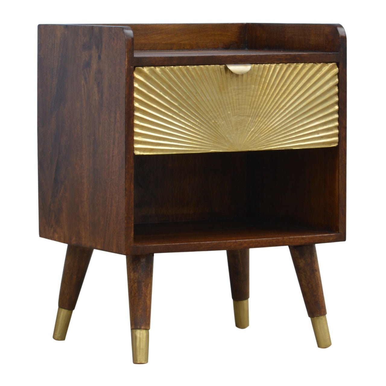 Manila Gold One Drawer Bedside - The Sturdy Wood Company