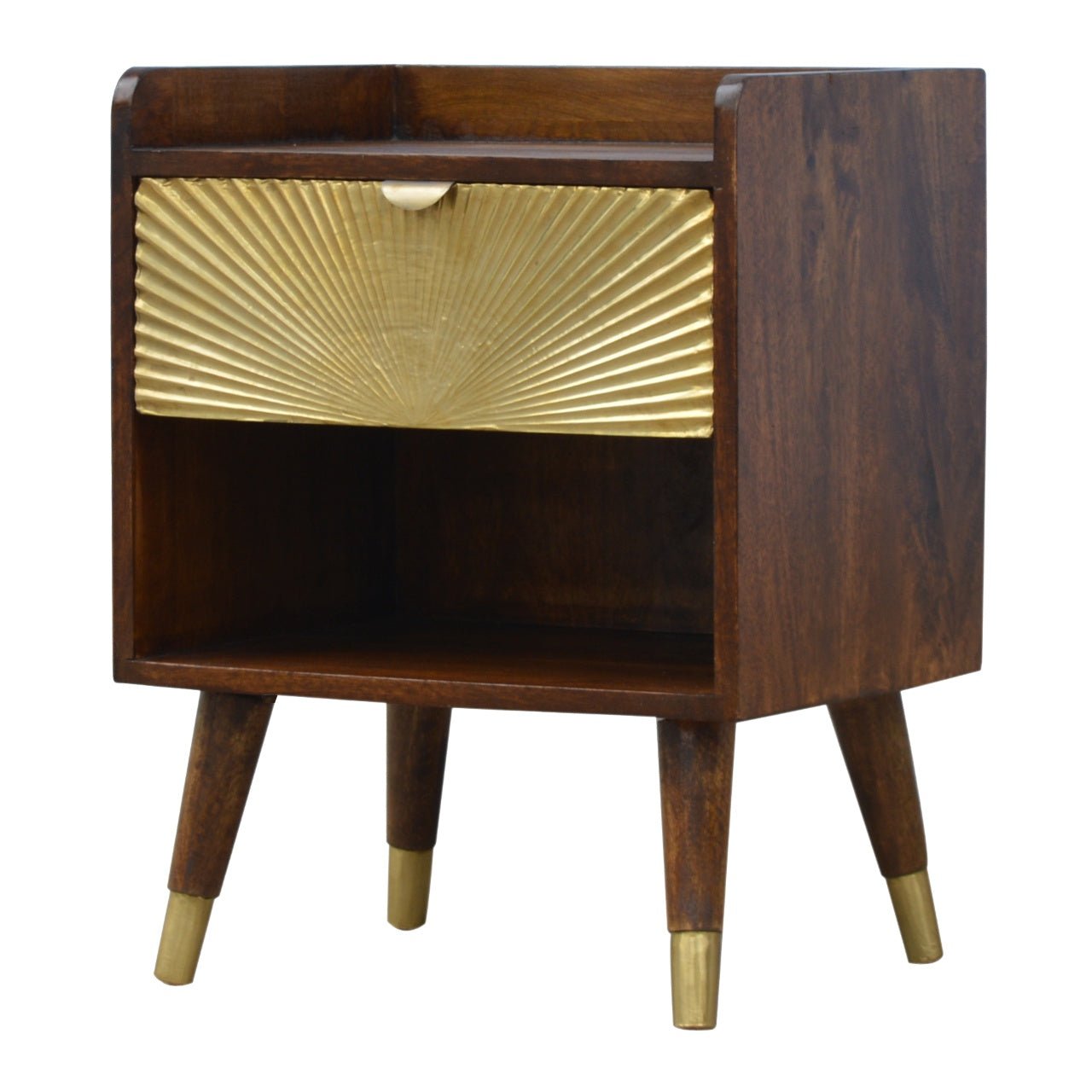 Manila Gold One Drawer Bedside - The Sturdy Wood Company