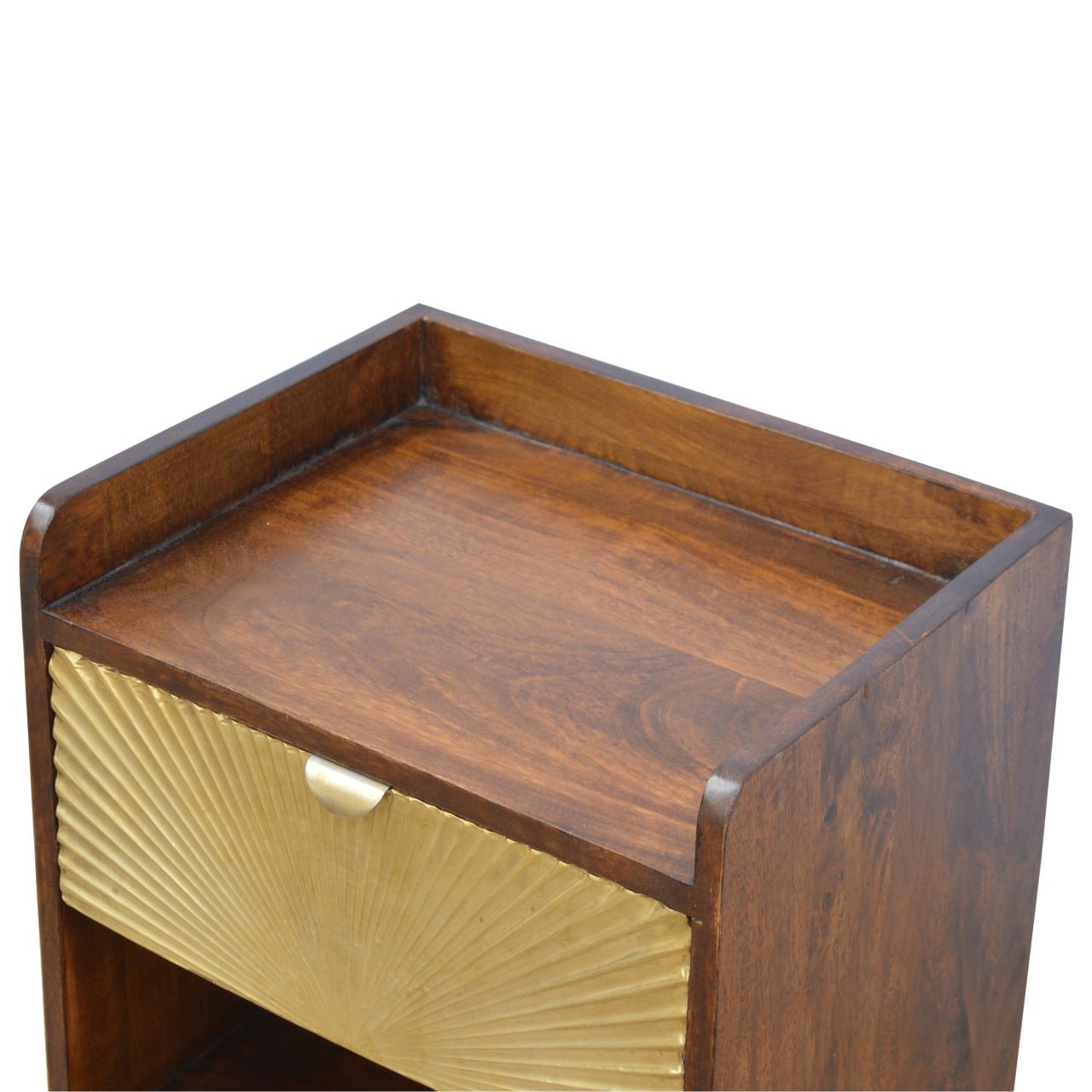 Manila Gold One Drawer Bedside - The Sturdy Wood Company