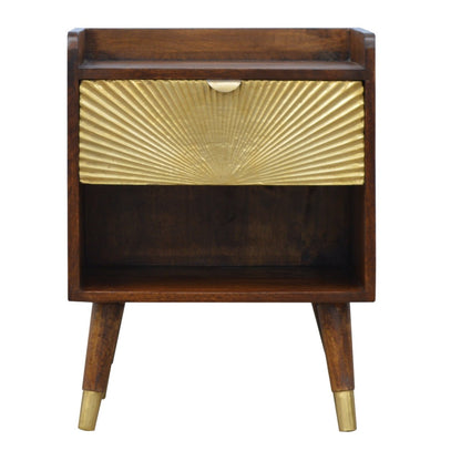 Manila Gold One Drawer Bedside - The Sturdy Wood Company