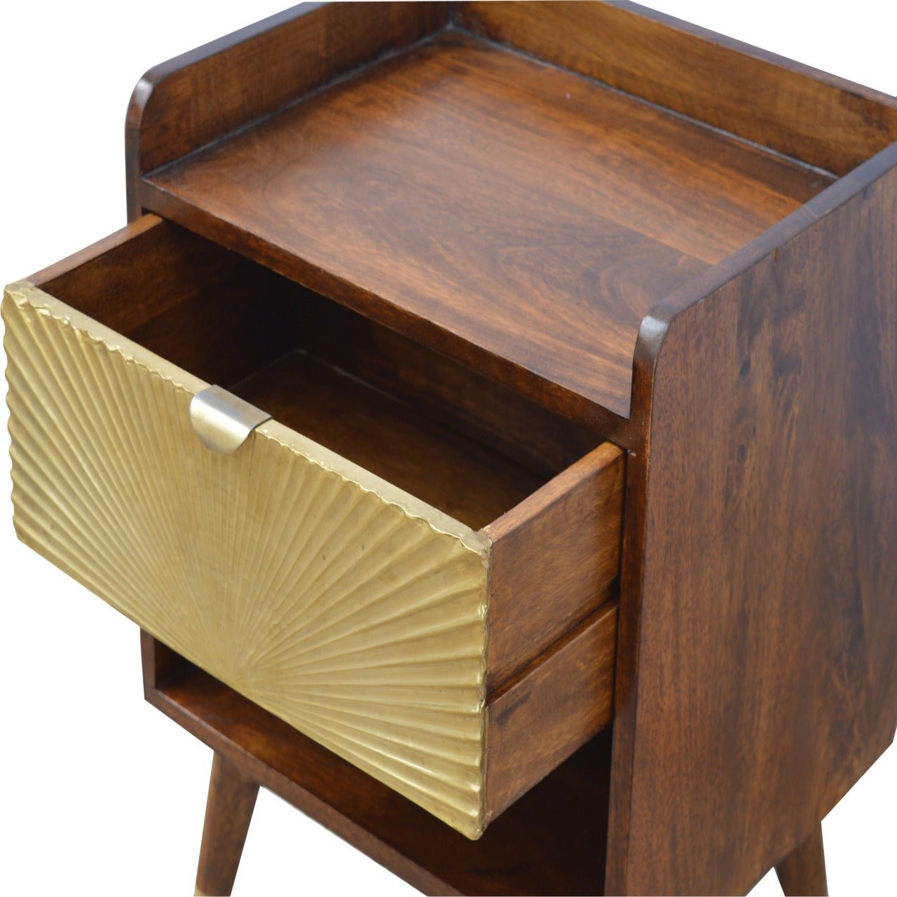 Manila Gold One Drawer Bedside - The Sturdy Wood Company