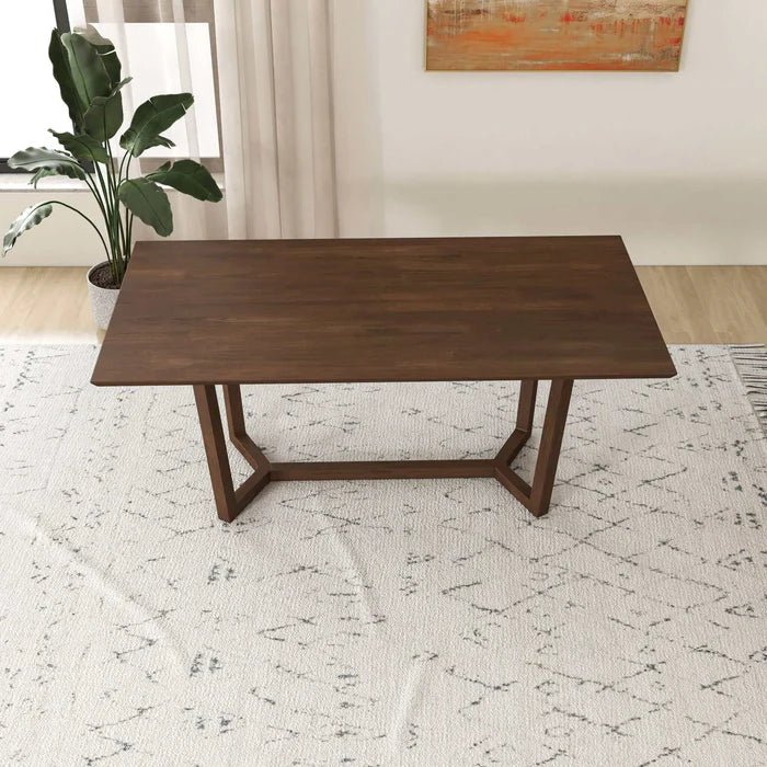 Marina Solid Wood Dining Table In Brown - The Sturdy Wood Company