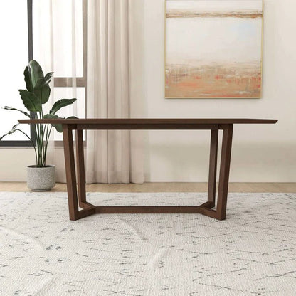 Marina Solid Wood Dining Table In Brown - The Sturdy Wood Company