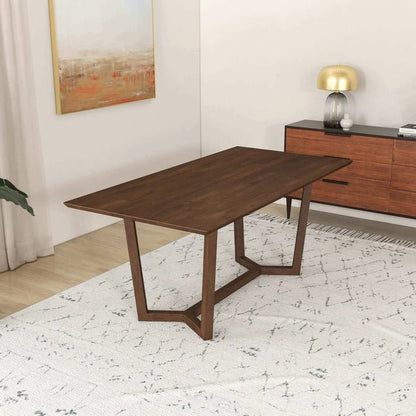 Marina Solid Wood Dining Table In Brown - The Sturdy Wood Company