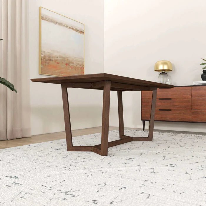 Marina Solid Wood Dining Table In Brown - The Sturdy Wood Company