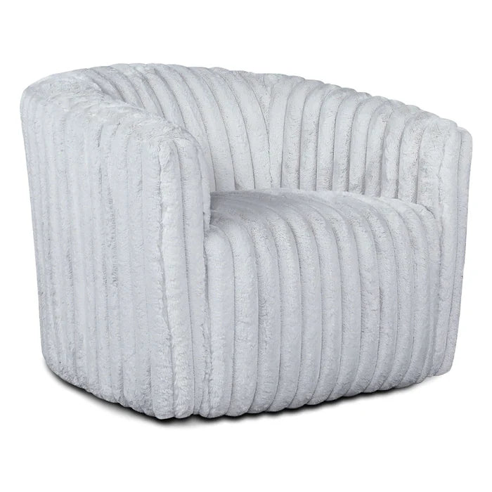 Mira Light Grey Velvet Swivel Chair - The Sturdy Wood Company