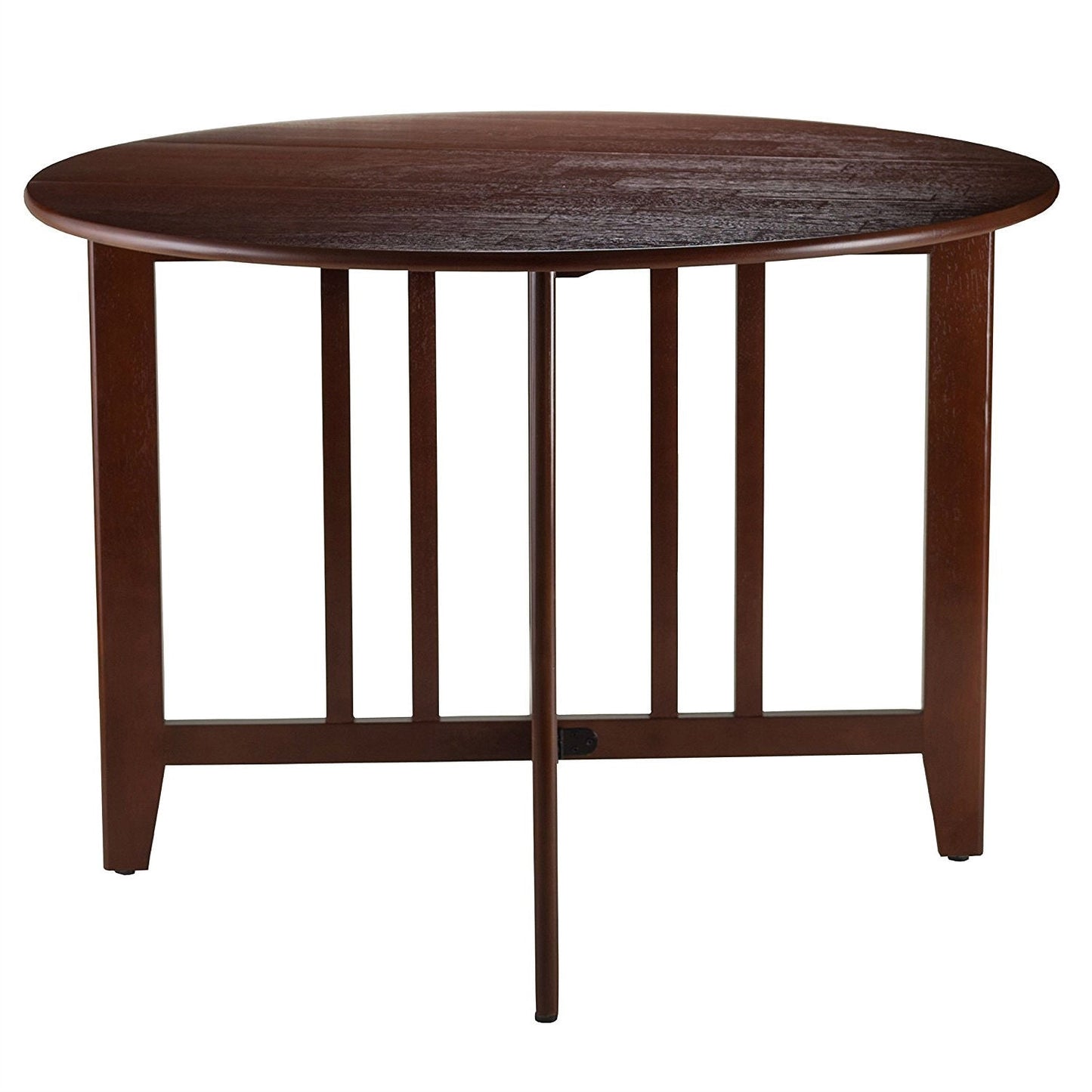 Mission Style Round 42-inch Double Drop Leaf Dining Table - The Sturdy Wood Company