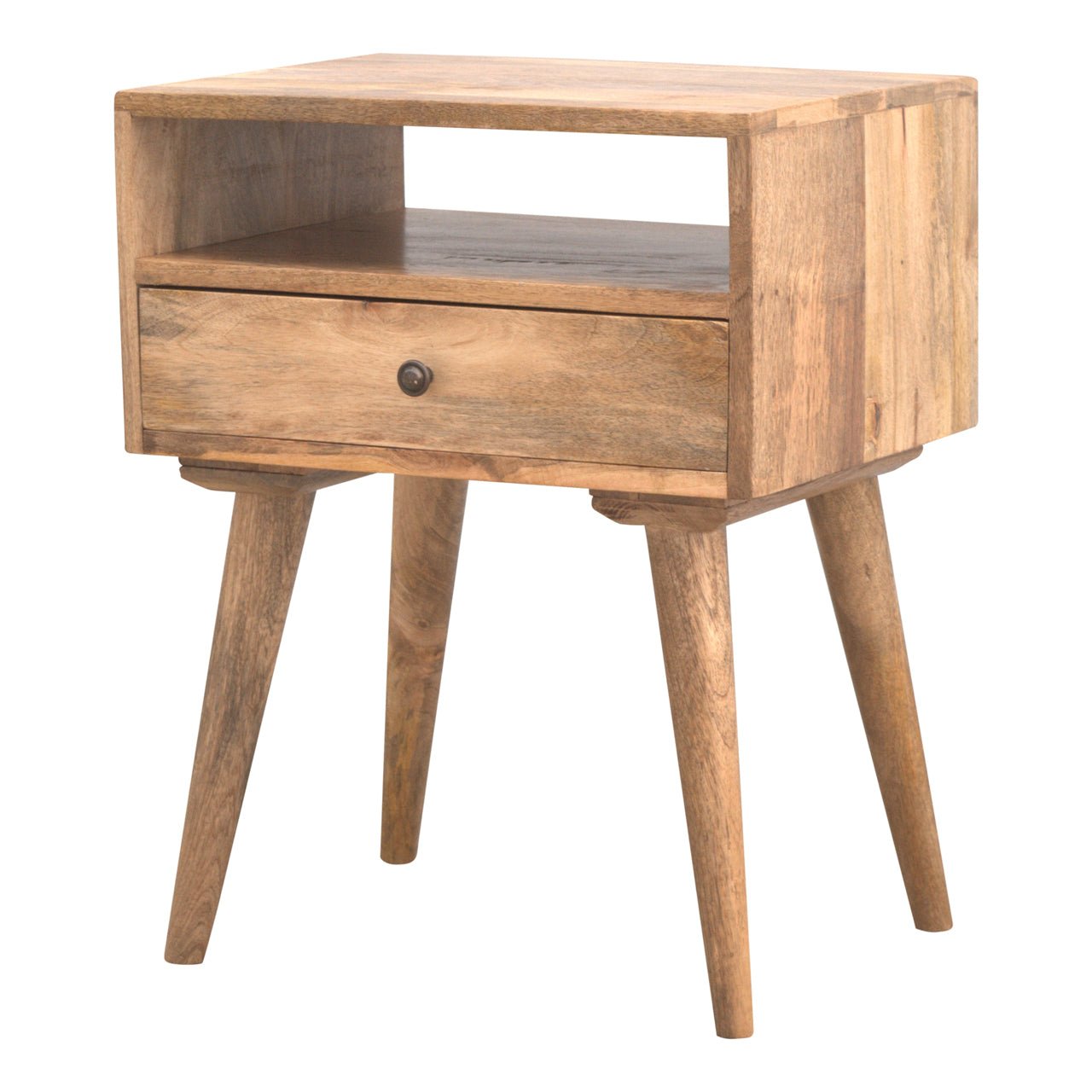 Modern Bedside with Open Slot - The Sturdy Wood Company