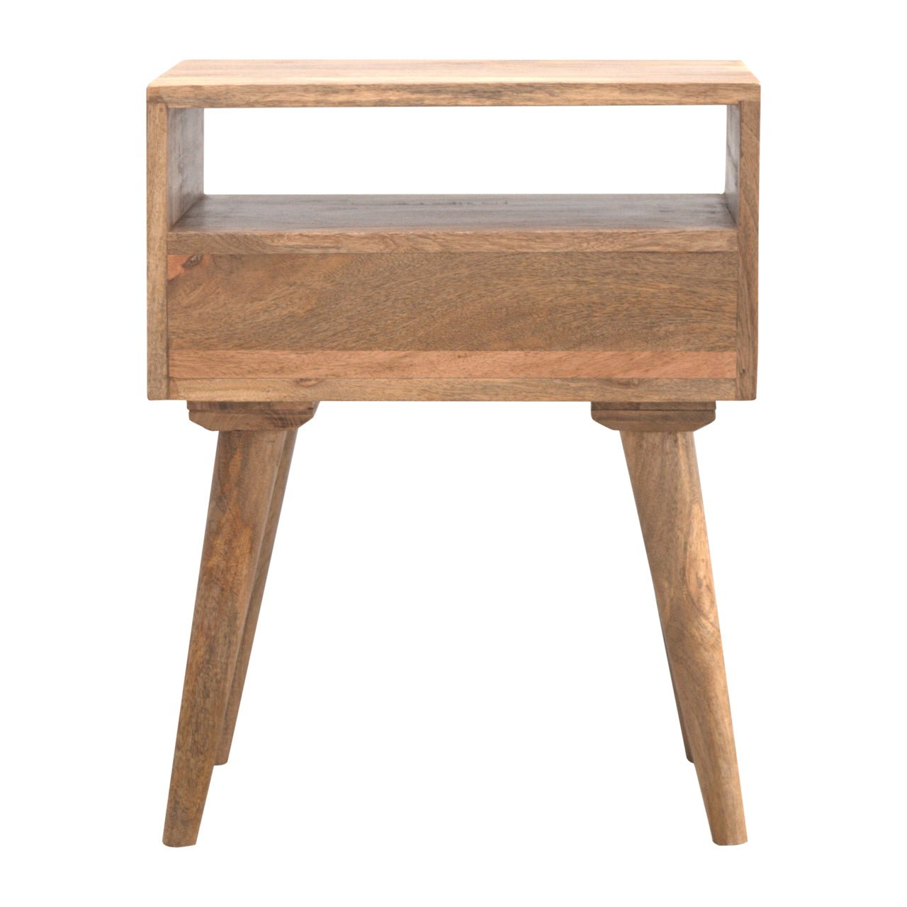 Modern Bedside with Open Slot - The Sturdy Wood Company