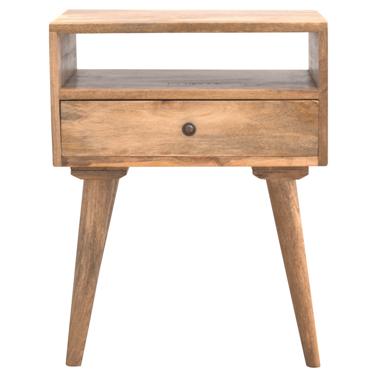 Modern Bedside with Open Slot - The Sturdy Wood Company