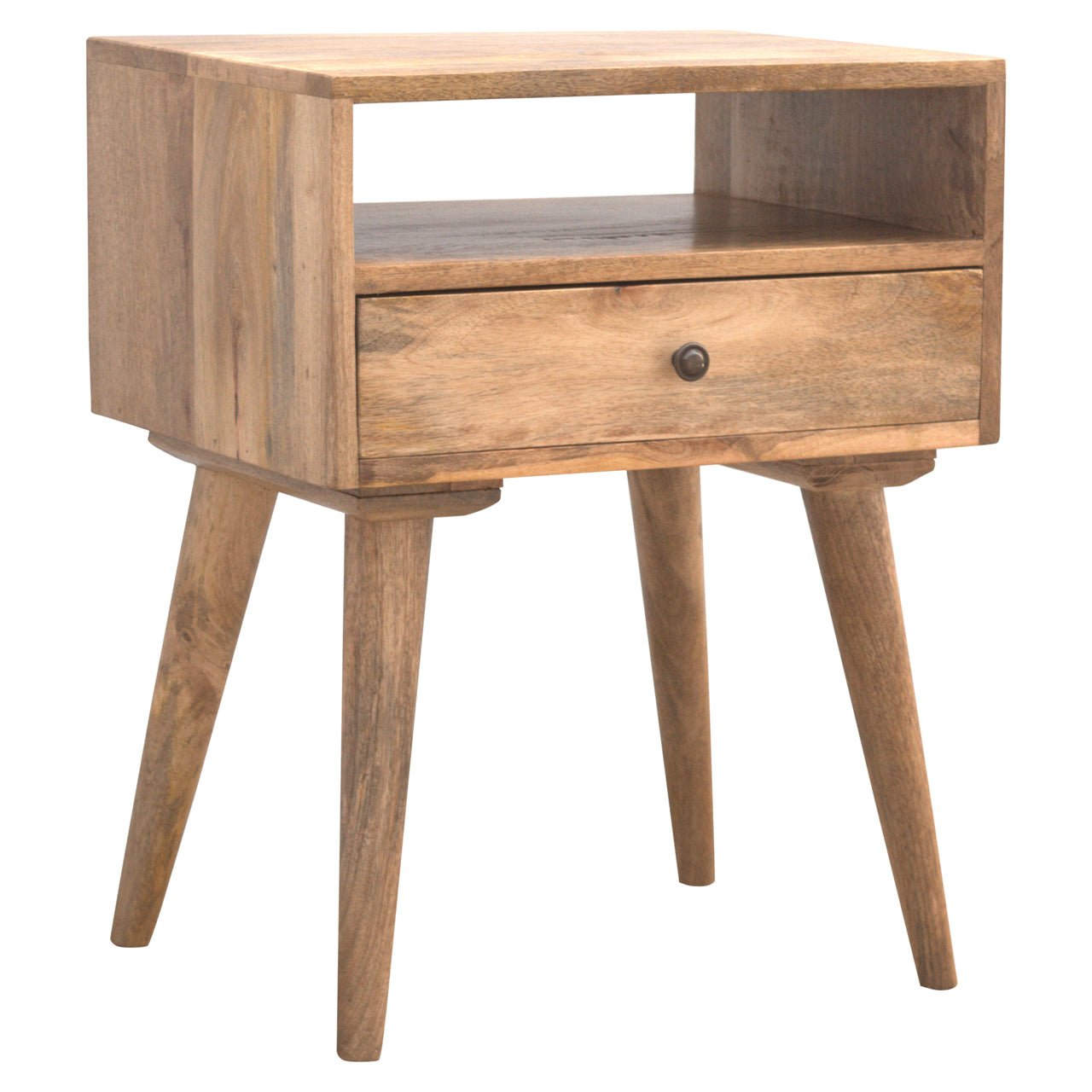 Modern Bedside with Open Slot - The Sturdy Wood Company