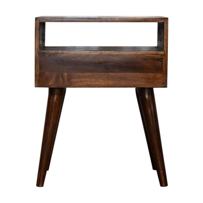 Modern Chestnut Solid Wood Bedside - The Sturdy Wood Company