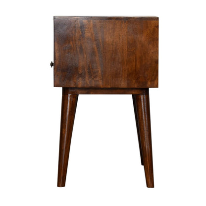 Modern Chestnut Solid Wood Bedside - The Sturdy Wood Company