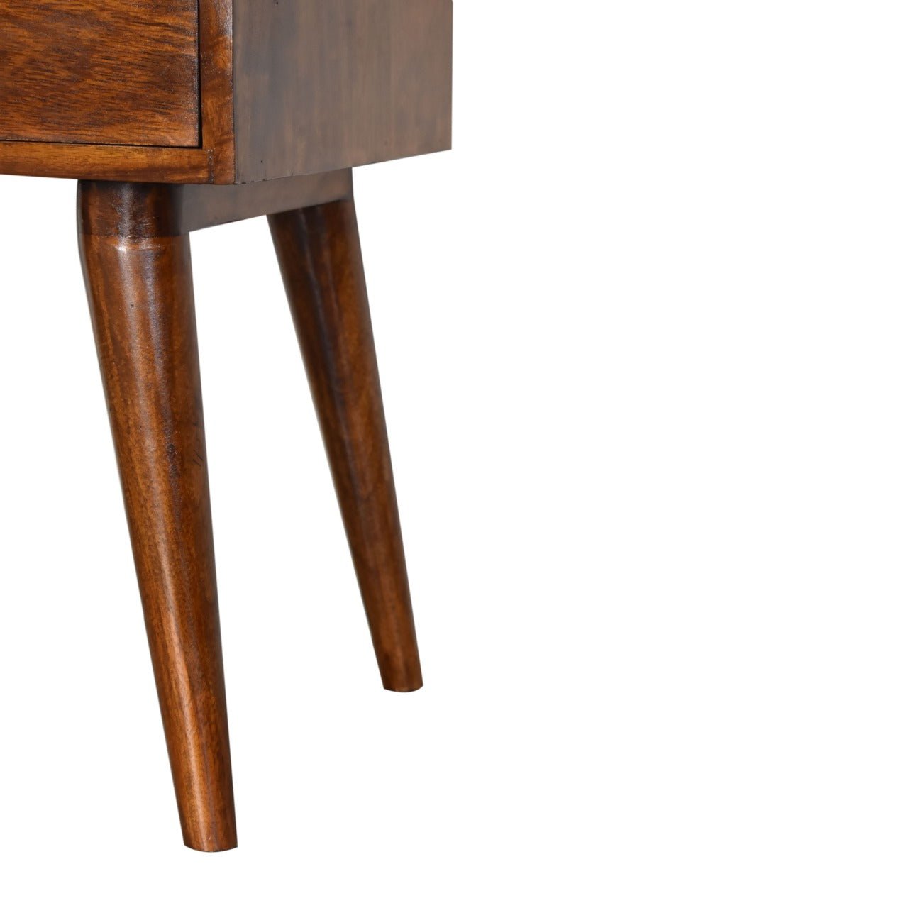 Modern Chestnut Solid Wood Bedside - The Sturdy Wood Company