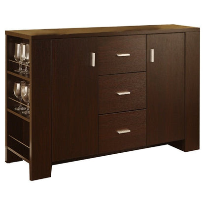 Modern Dining Buffet Sideboard Server in Cappuccino Finish - The Sturdy Wood Company