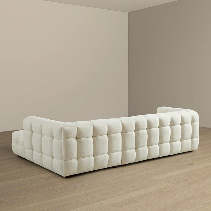 Morrison Right Sectional Sofa (Cream Boucle) - The Sturdy Wood Company