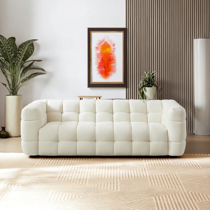 Morrison Sofa (Cream Boucle) - The Sturdy Wood Company