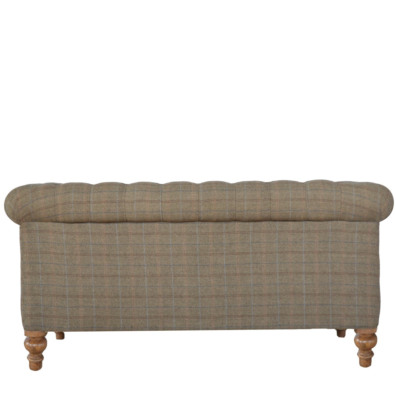 Multi Tweed 2 Seat Chesterfield - The Sturdy Wood Company Sofa