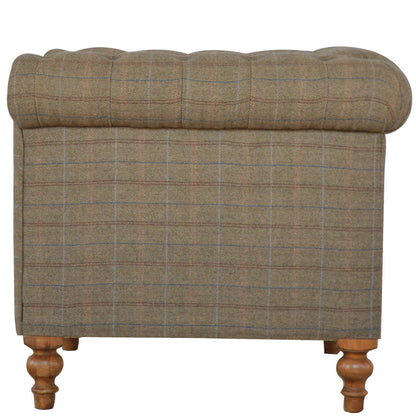 Multi Tweed 2 Seat Chesterfield - The Sturdy Wood Company Sofa