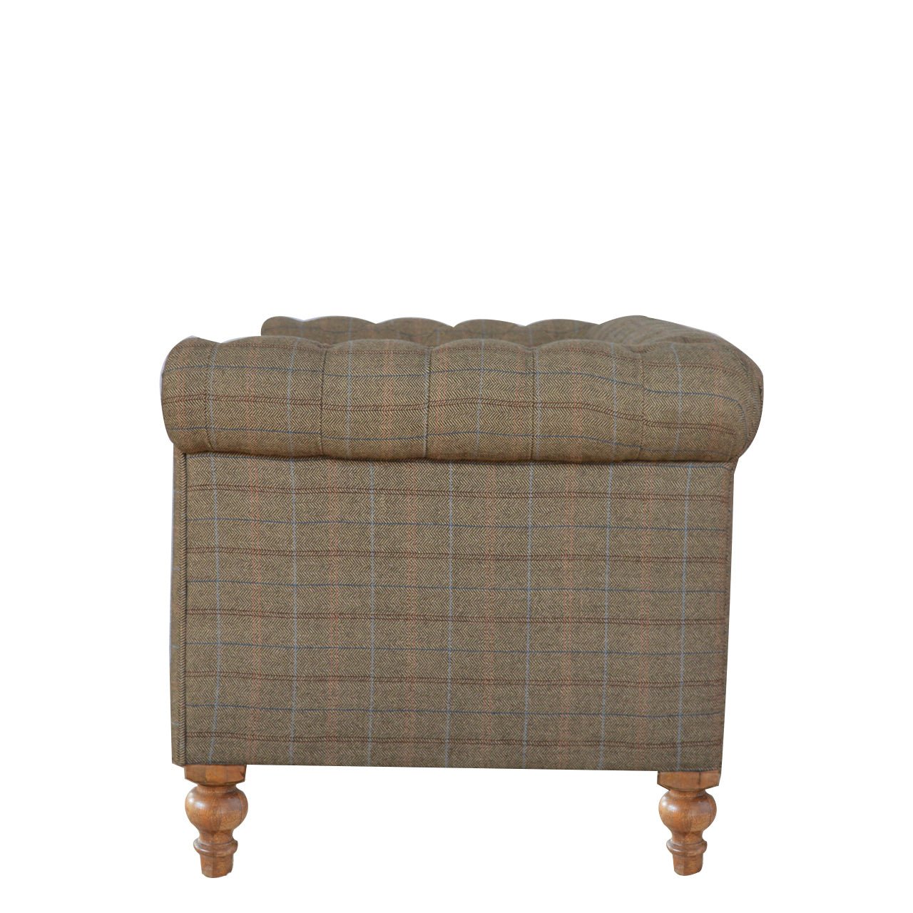 Multi Tweed 2 Seat Chesterfield - The Sturdy Wood Company