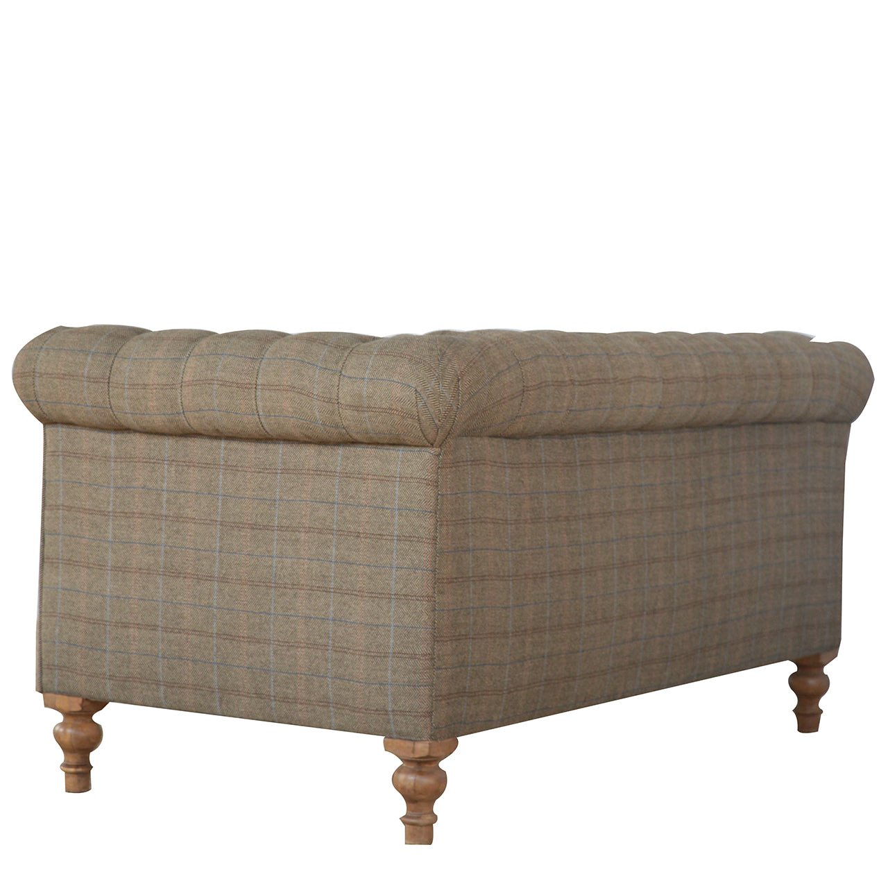 Multi Tweed 2 Seat Chesterfield - The Sturdy Wood Company