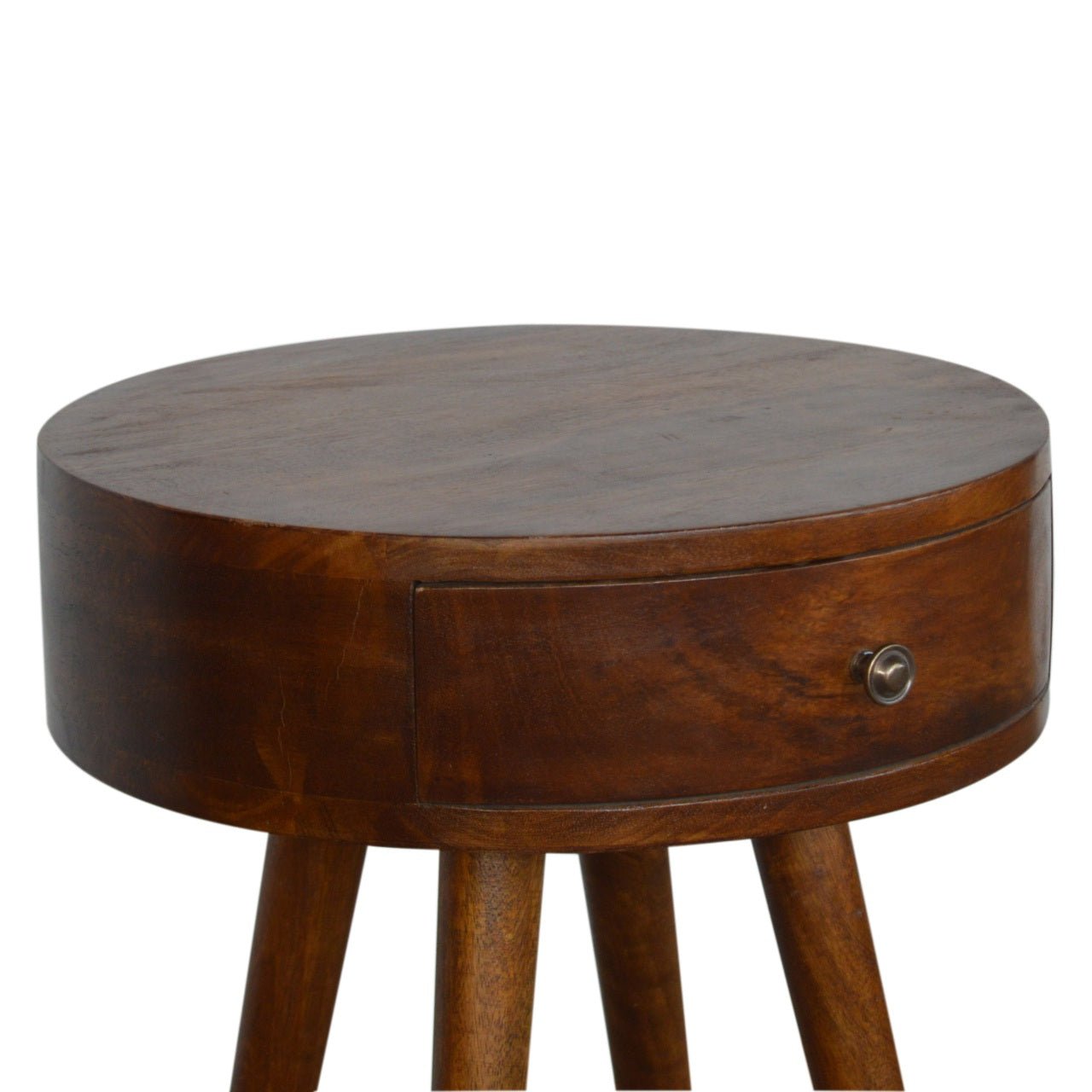 Nordic Chestnut Circular Bedside - The Sturdy Wood Company