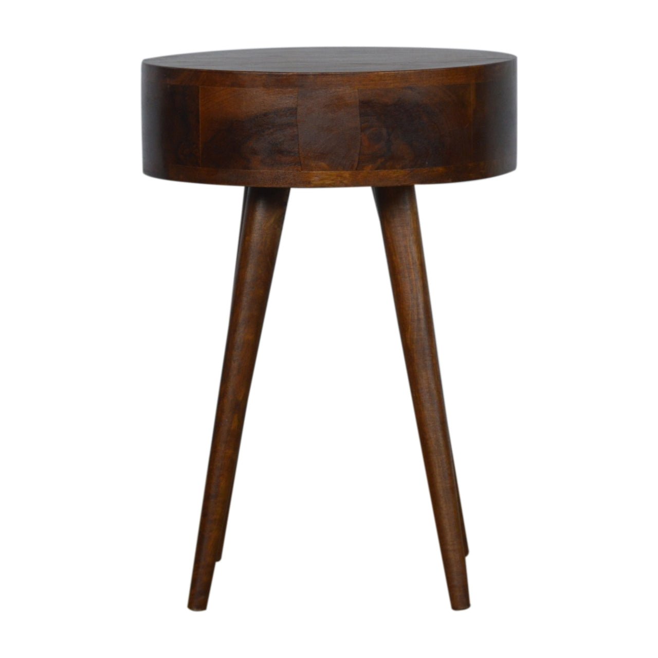 Nordic Chestnut Circular Bedside - The Sturdy Wood Company