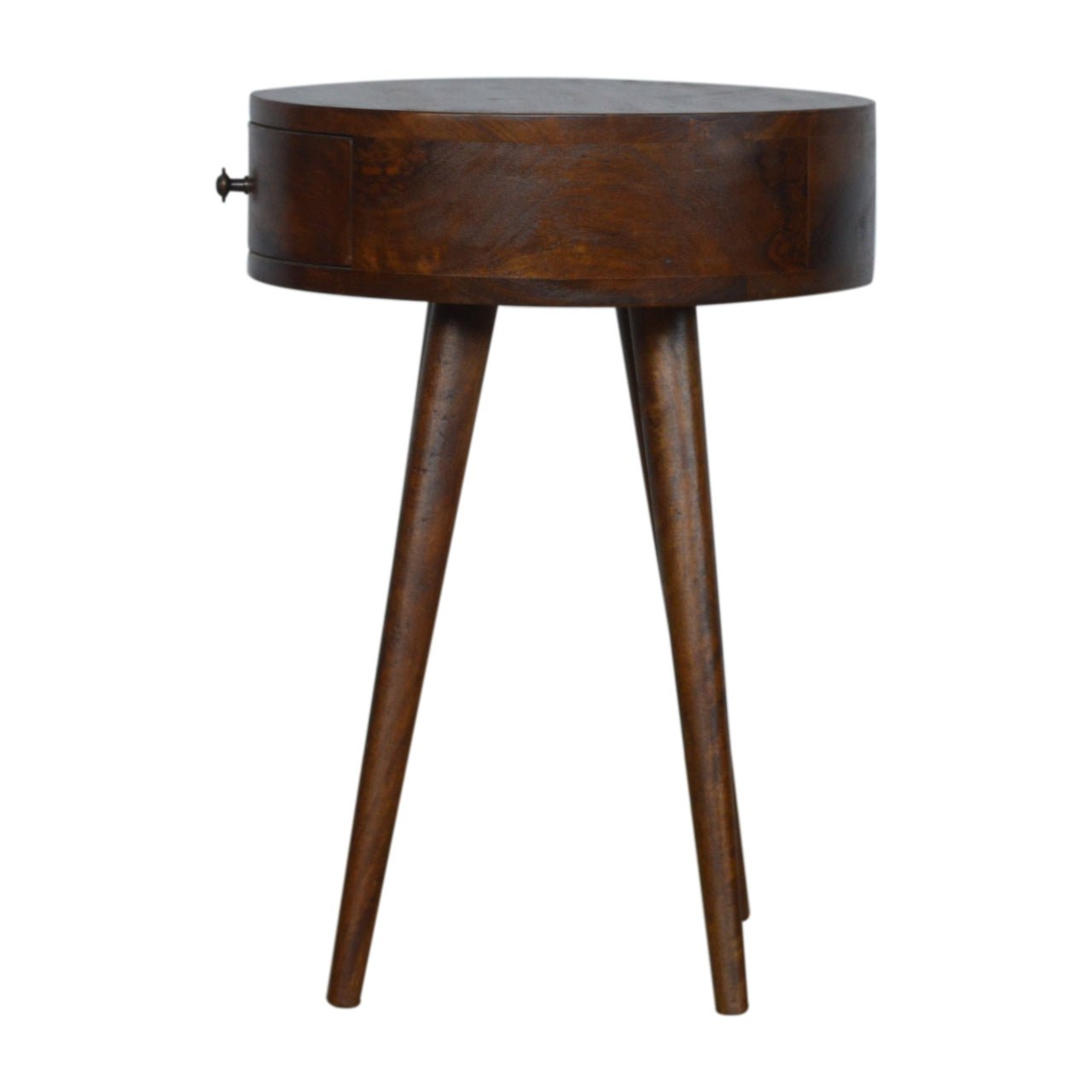 Nordic Chestnut Circular Bedside - The Sturdy Wood Company