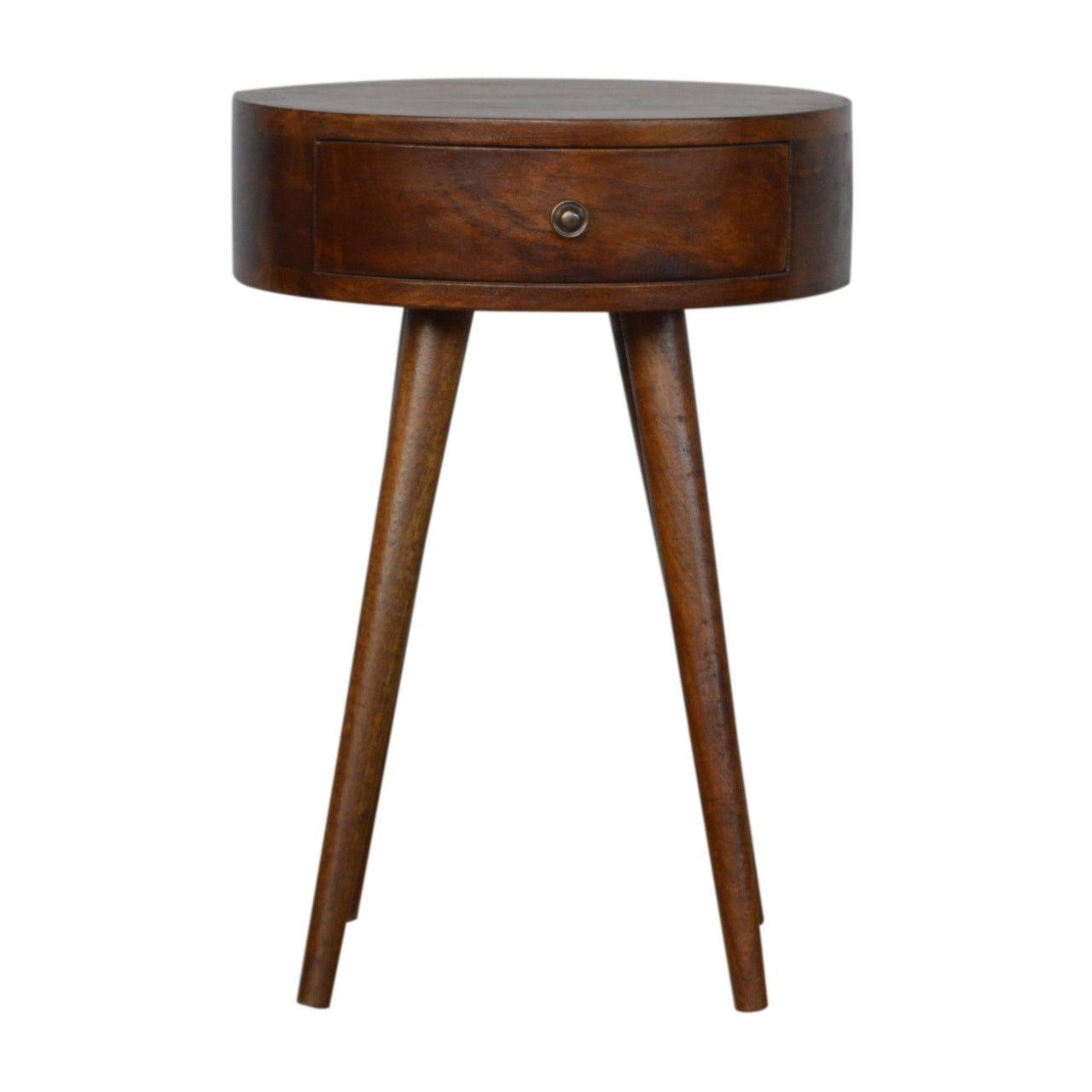 Nordic Chestnut Circular Bedside - The Sturdy Wood Company