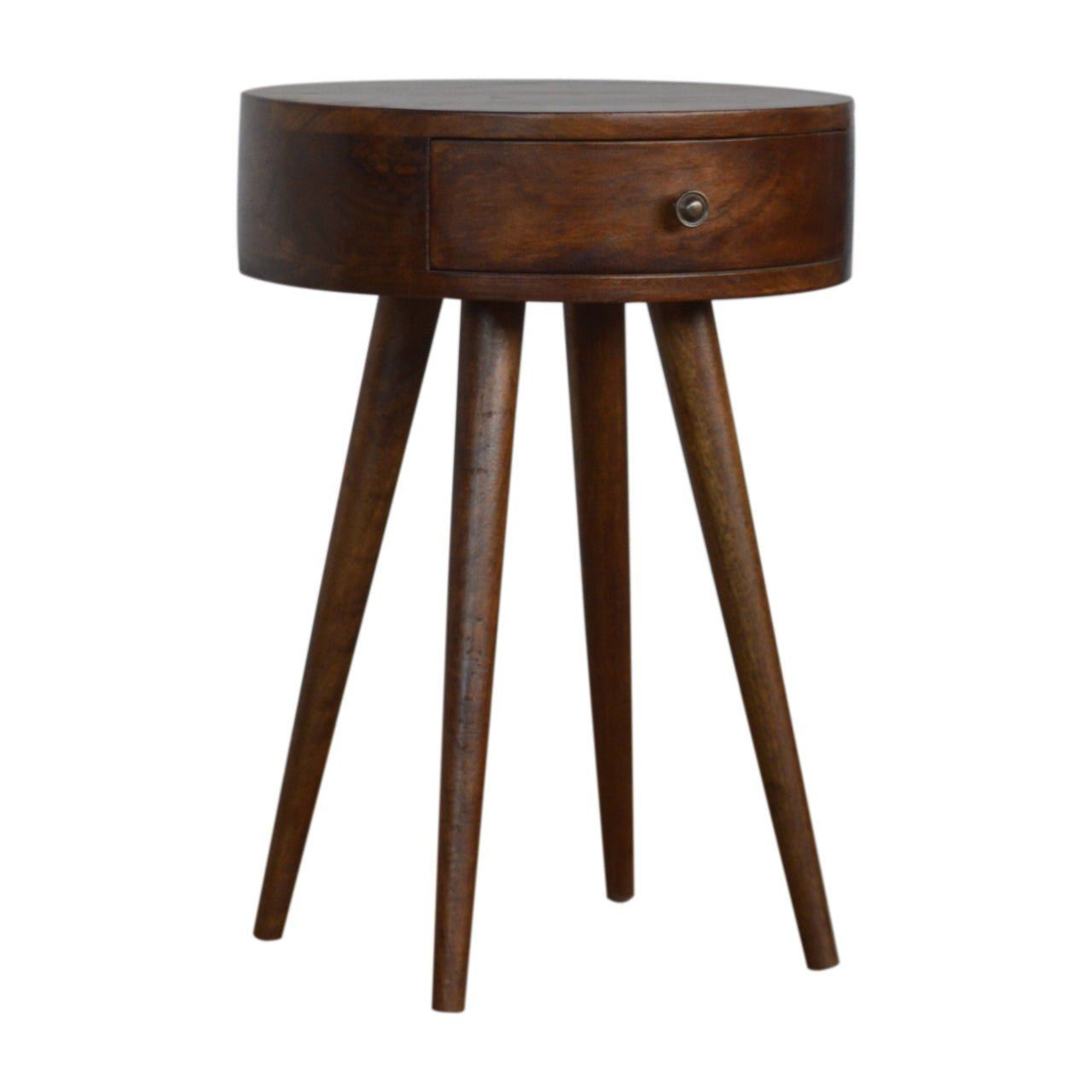 Nordic Chestnut Circular Bedside - The Sturdy Wood Company