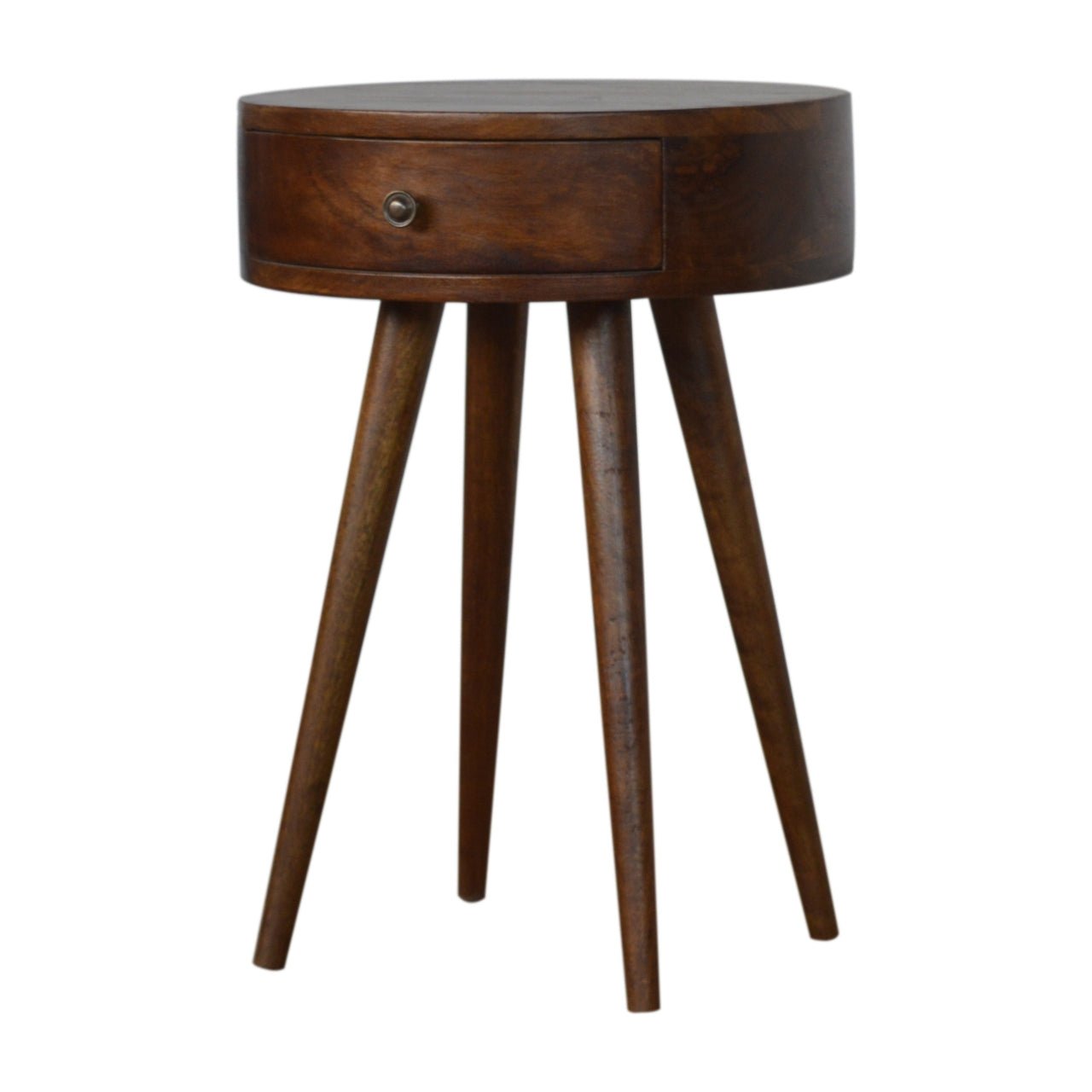 Nordic Chestnut Circular Bedside - The Sturdy Wood Company