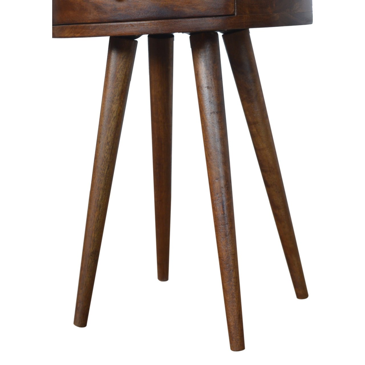 Nordic Chestnut Circular Bedside - The Sturdy Wood Company