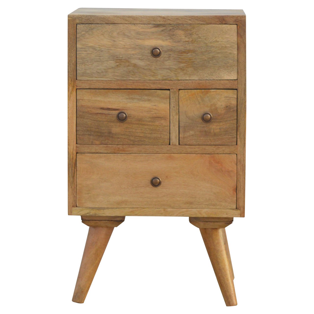 Nordic Style 4 Drawer Multi Bedside - The Sturdy Wood Company