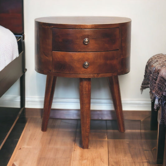 Odyssey Tripod Bedside Table - The Sturdy Wood Company