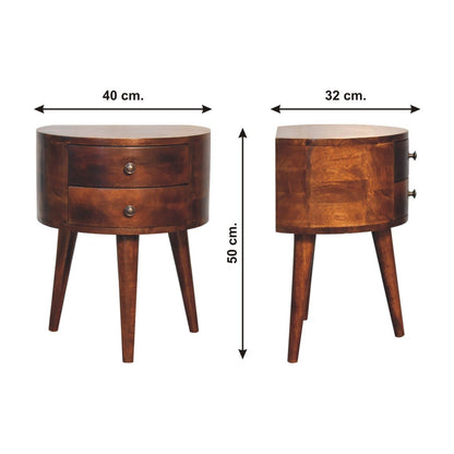 Odyssey Tripod Bedside Table - The Sturdy Wood Company