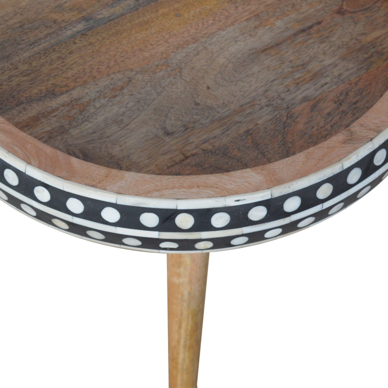 Small Dotted End Table - The Sturdy Wood Company