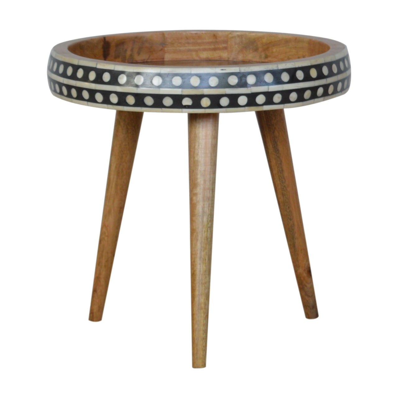 Small Dotted End Table - The Sturdy Wood Company