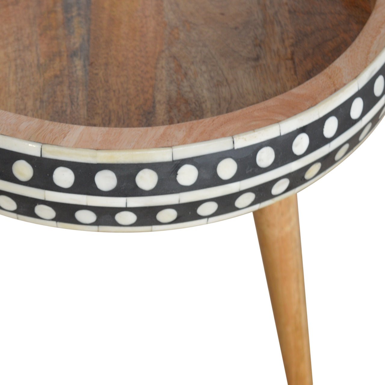 Small Dotted End Table - The Sturdy Wood Company