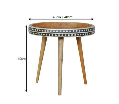 Small Dotted End Table - The Sturdy Wood Company