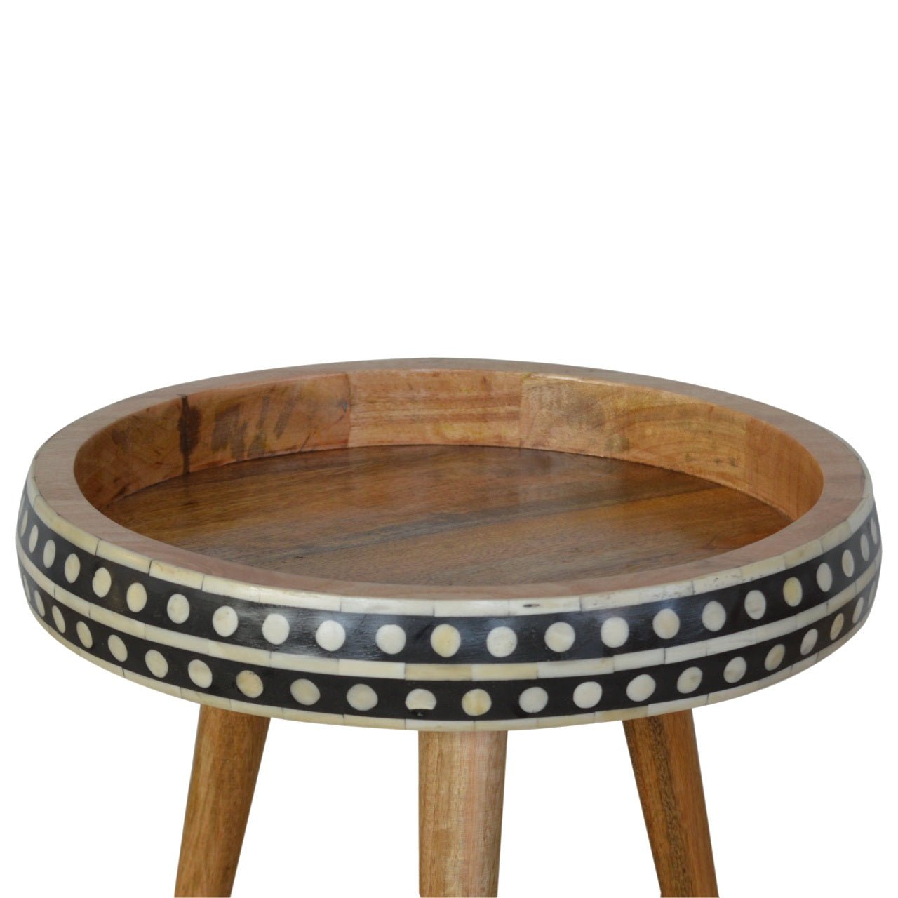 Small Dotted End Table - The Sturdy Wood Company