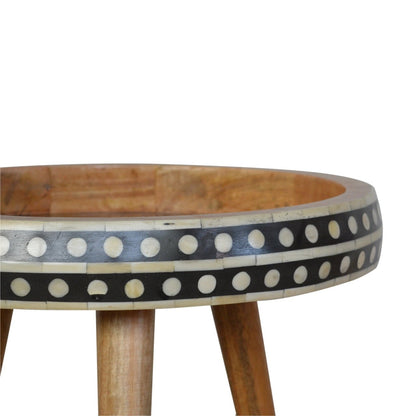 Small Dotted End Table - The Sturdy Wood Company