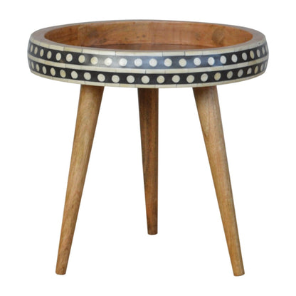 Small Dotted End Table - The Sturdy Wood Company