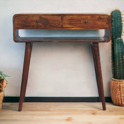 Sonata Chestnut Console Table - The Sturdy Wood Company